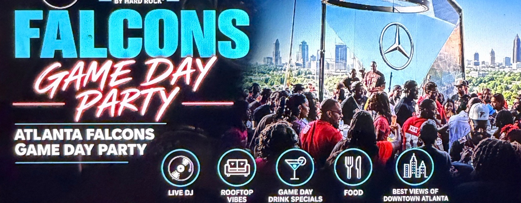 Tailgate in the sky : Falcons rooftop tailgate