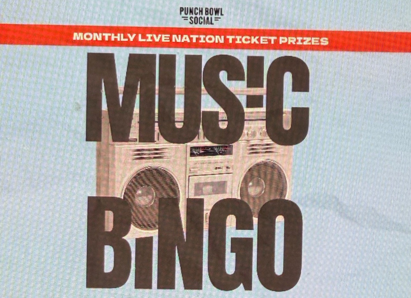 MUSIC BINGO